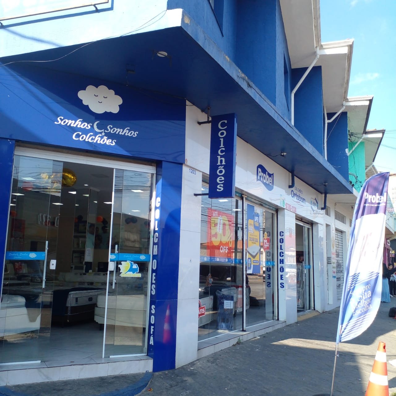 Fachada da Sonhos & Sonhos Colchões Vila Ré